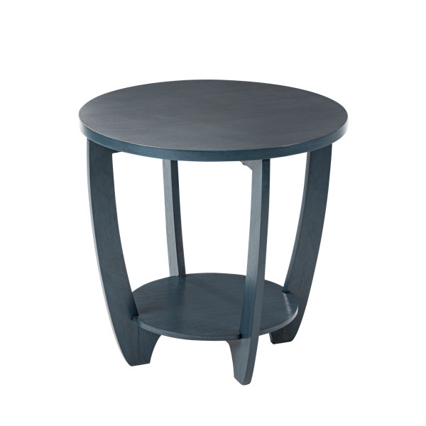 Ophelia & Co. Flora Farmhouse End Table with Storage Shelf, French